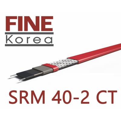 Samoregulujący kabel grzewczy do utrzymania temperatury rur i pionów FINE KOREA SRM 40-2 CT w osłonie fluoropolimerowej odpornej na chemikalia